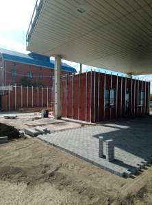 Реконструкция, ремонт коммуникаций, облицовка фасада АЗС